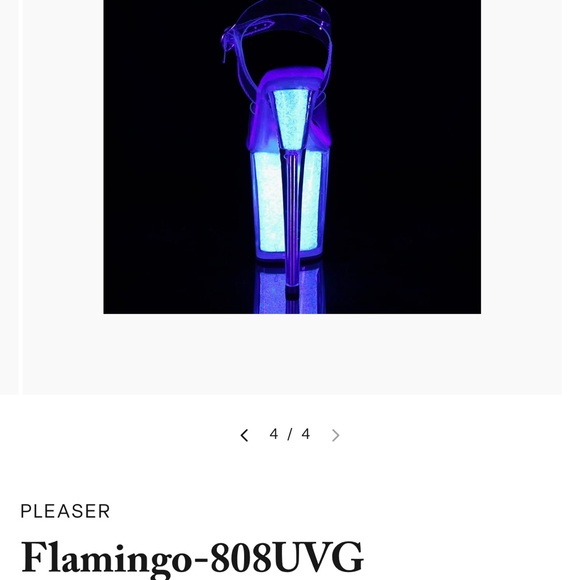 Pleaser Flamingo-808UVG Platform Shoes ( Brand: Pleasure Shoes ) - Picture 3 of 7